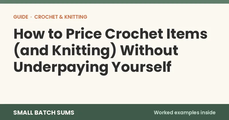 How to Price Crochet Items (and Knitting) Without Underpaying Yourself