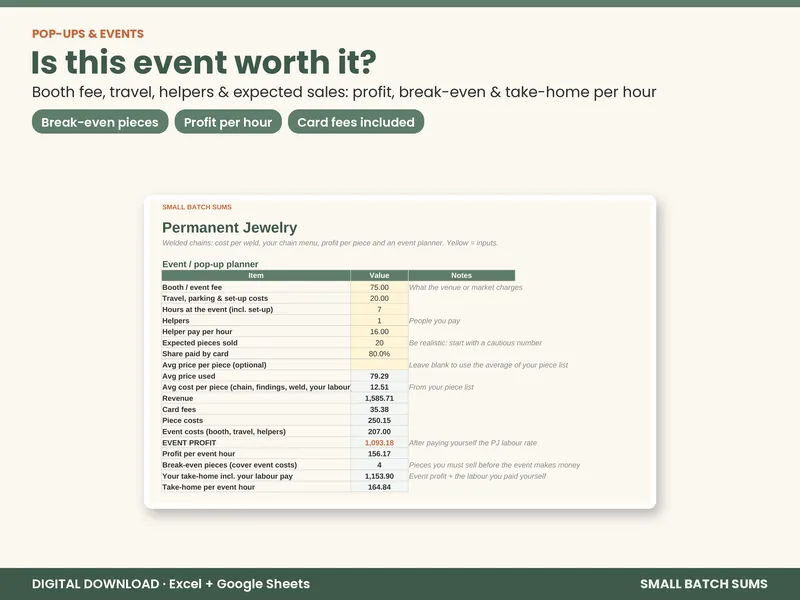 Jewelry + Permanent Jewelry Pricing Calculator screenshot 3