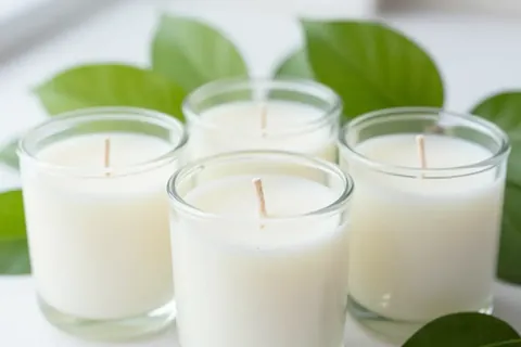 Soy candles in glass jars